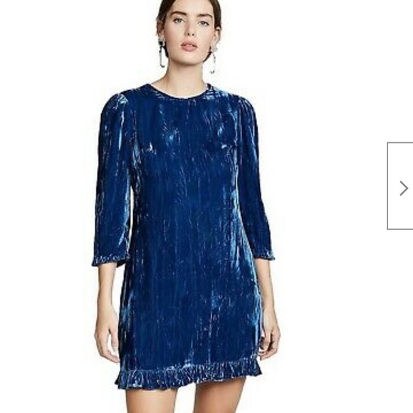 Shoshanna Crushed Velvet Mini Dress - Picture 1 of 4